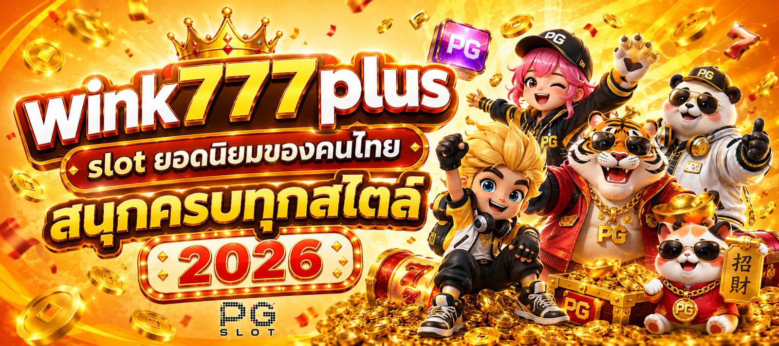 wink777plus slot ยอดนิยมของคนไทย สนุกครบทุกสไตล์ 2026 รวมเกม PG SLOT